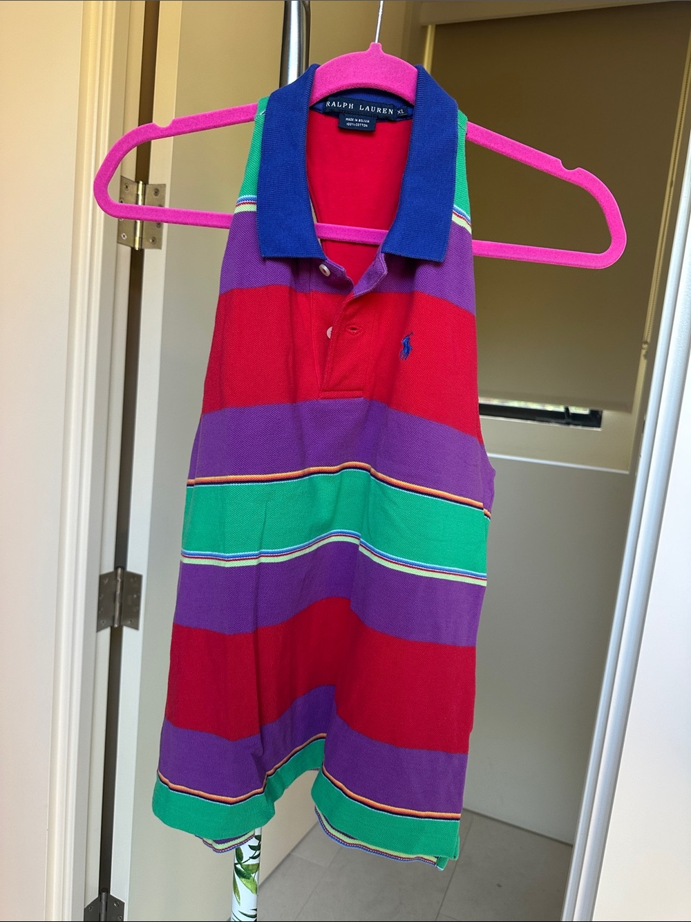 Striped Ralph Lauren Kids XL Racerback Polo Tank w/ Built In Bra